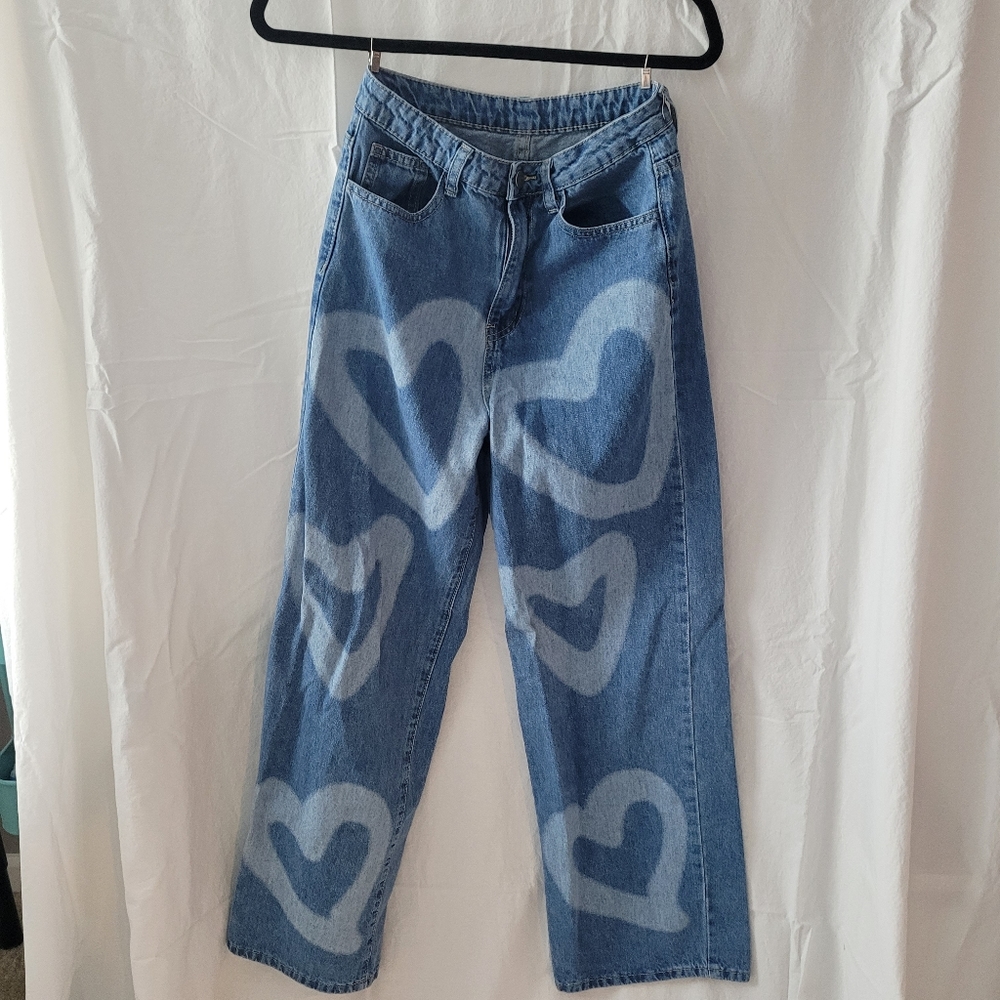 Blue heart jeans